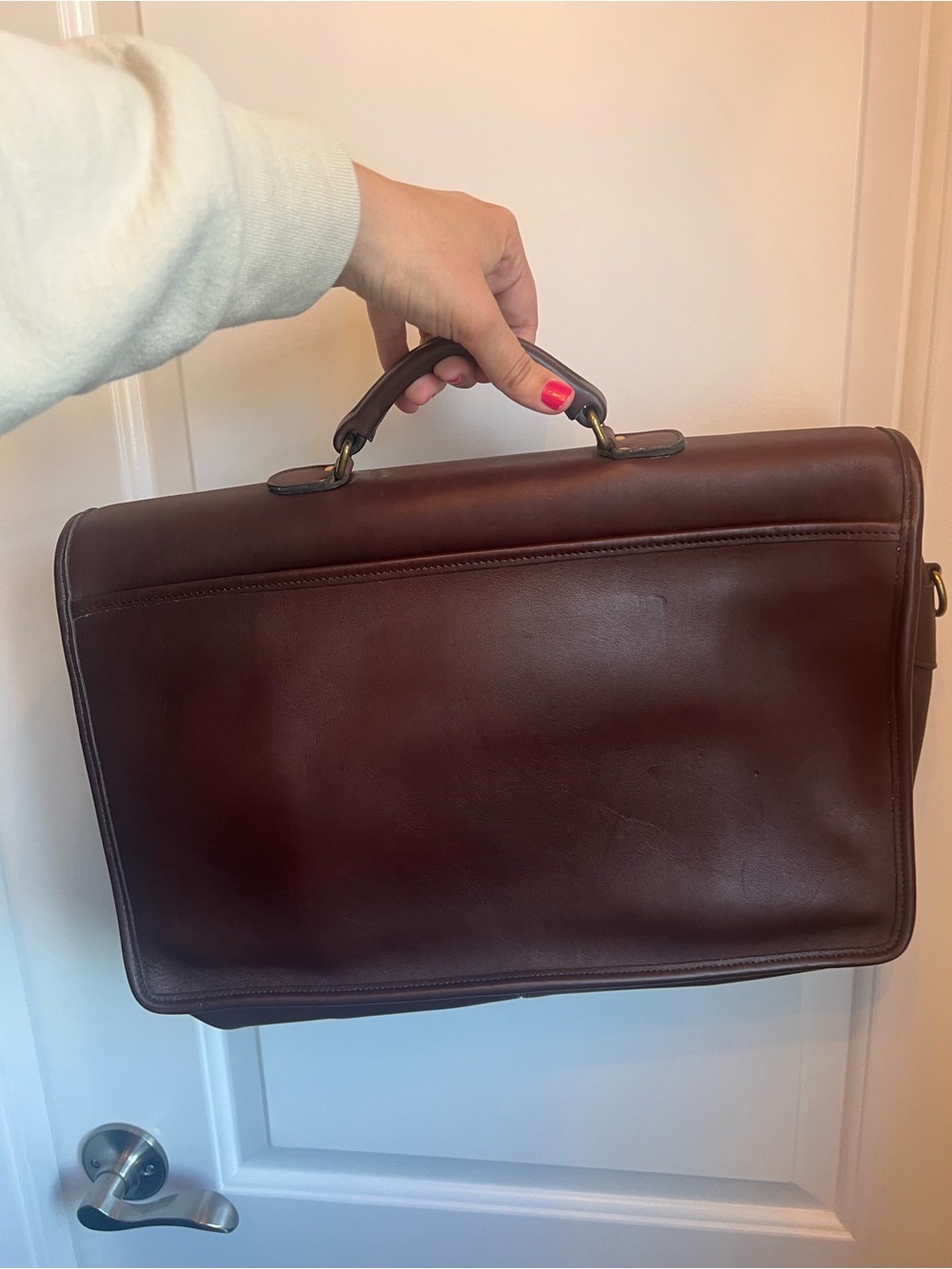 Vintage Coach Brown Leather Briefcase - Picture 2 of 4